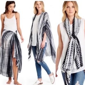 NEW Unopened Michael Stars Alligator Tie Dye Ruana Scarf